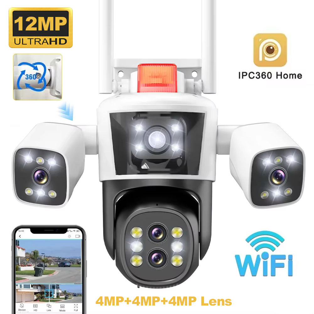 Smart Home Cctv Camera - 6K 12MP Outdoor WiFi Wireless IP