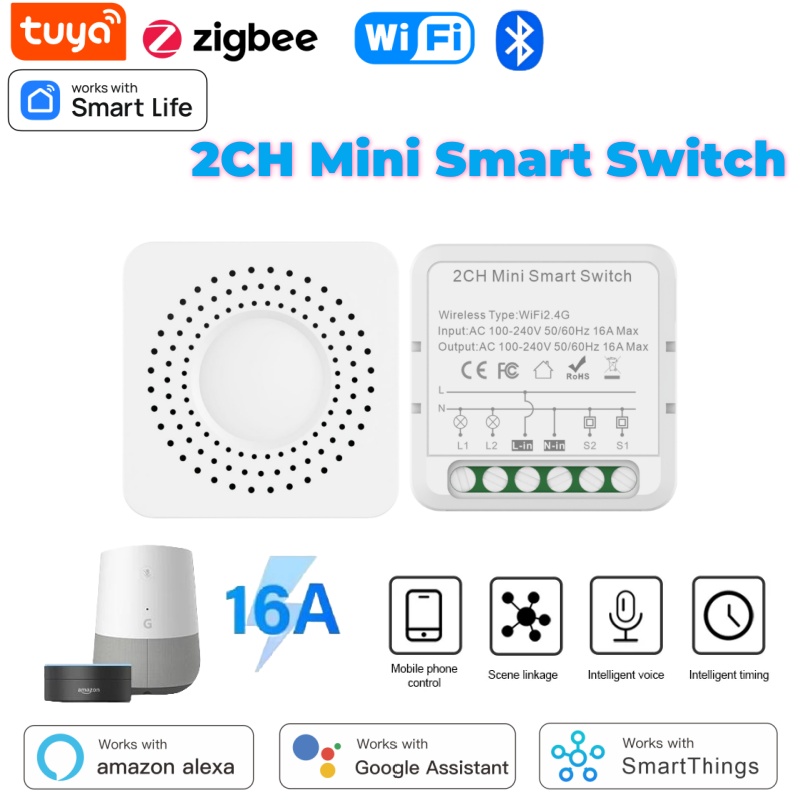 Smart Home Internet - Tuya Mini Smart Switch WiFi 1-2-3-4Gang