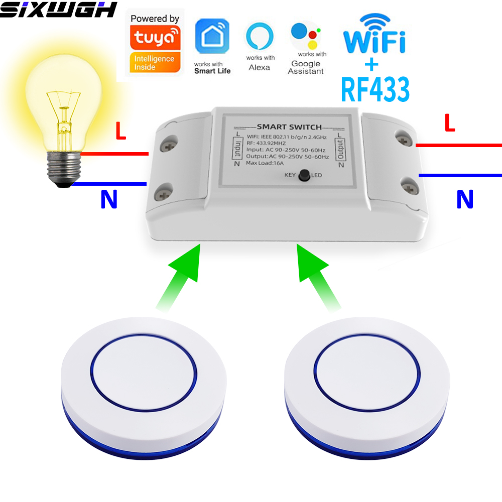 Smart Home Internet - 16A WiFi Tuya Smart Switch Wireless