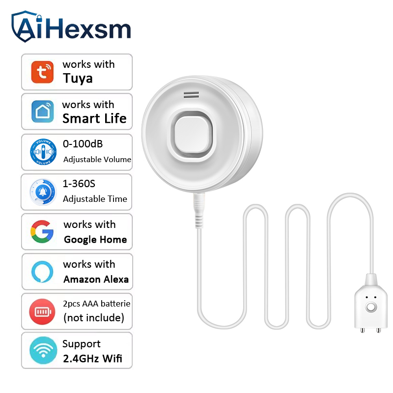 Smart Home Water Level Sensor - Water leakage sensor 100DB Adjustable sound