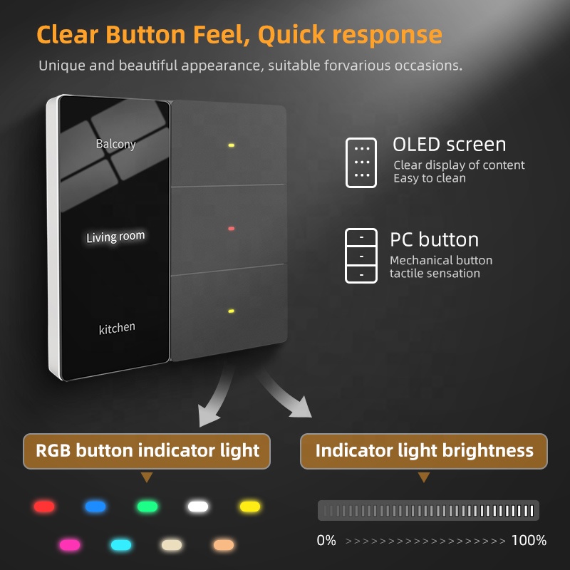 Home Wall Switch EU UK Standar - đánh giá và giá Smart Home Tuya