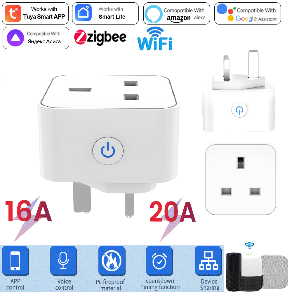 Tuya Smart Socket 16A/20A WiFi - đánh giá và giá Smart Home Technology