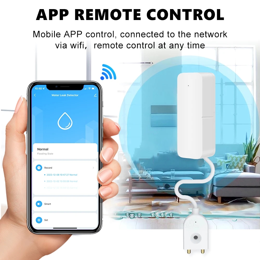 Tuya WiFi Smart Water Leak Sen - đánh giá và giá Smart Home Water Level Sensor