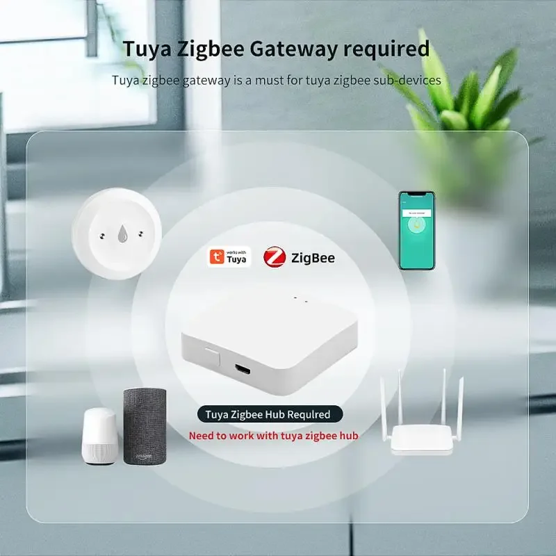 For Tuya Zigbee Smart Water Le - đánh giá và giá Smart Home Water Level Sensor