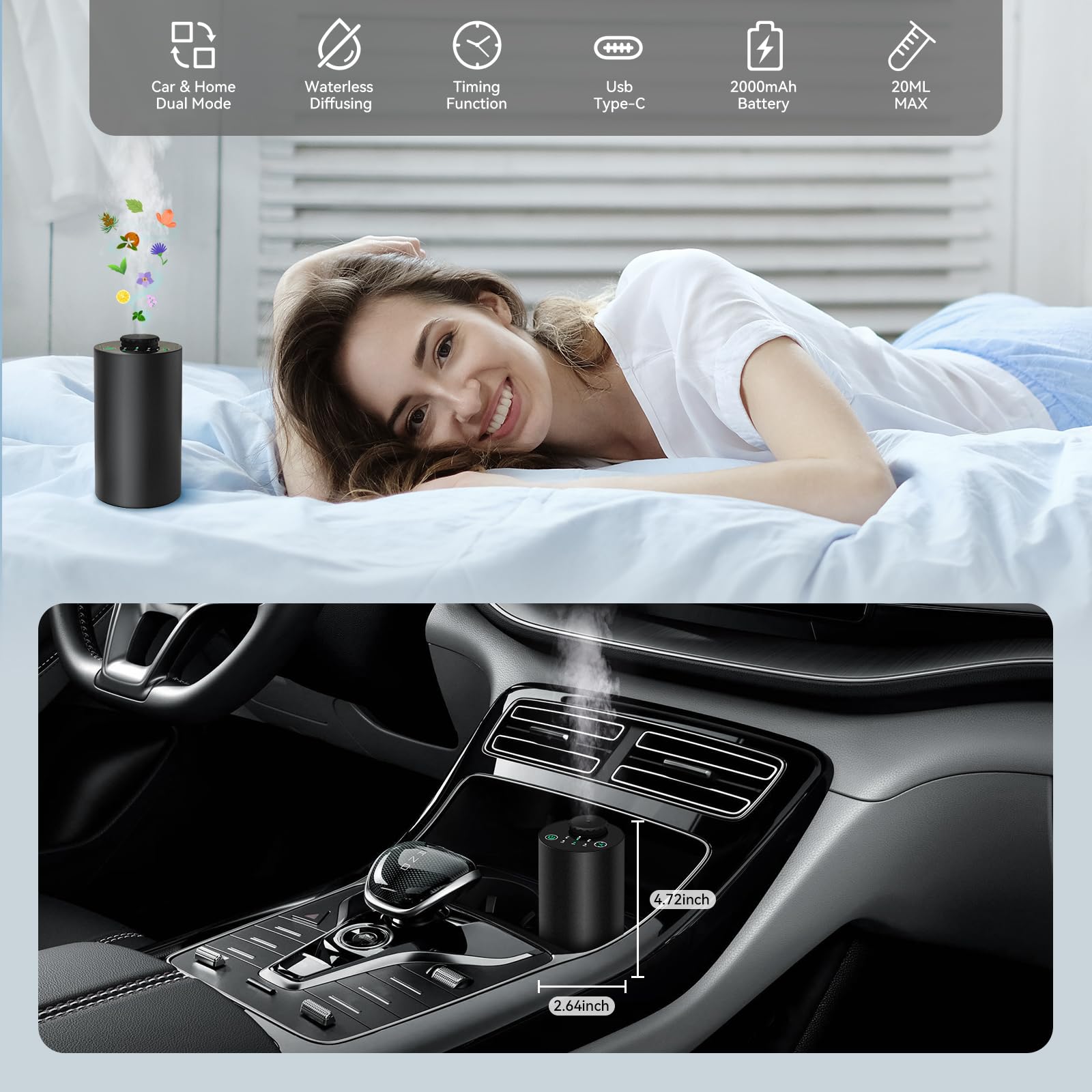 Waterless Essential Oil Diffus - đánh giá và giá Smart Home Technology
