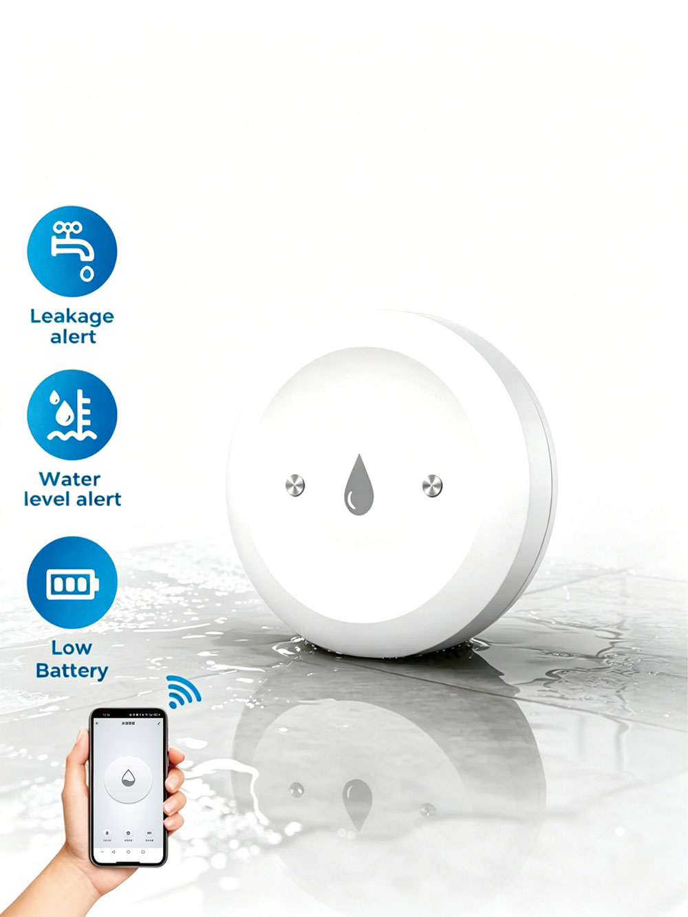 ZigBee Smart Water Leak Sensor - đánh giá và giá Smart Home Water Level Sensor