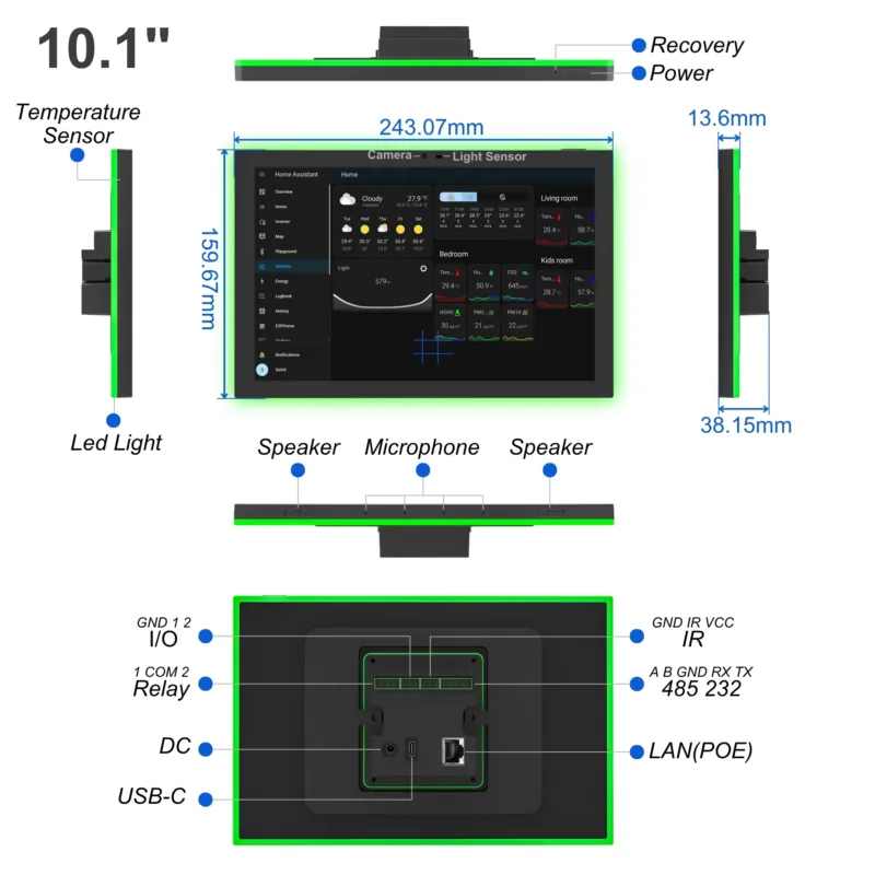 Home Assistant 10.1 Inch Andro - đánh giá và giá Smart Home Design